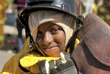 Teen Girls Dive into Firefighting at Exciting Weekend Event.